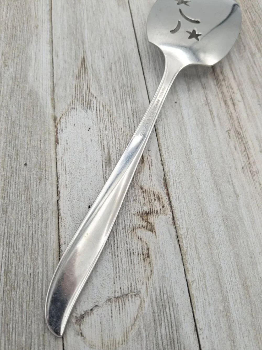 Oneida Community Stainless Steel Star Design Cake Pie Spatula Server 9 1/2